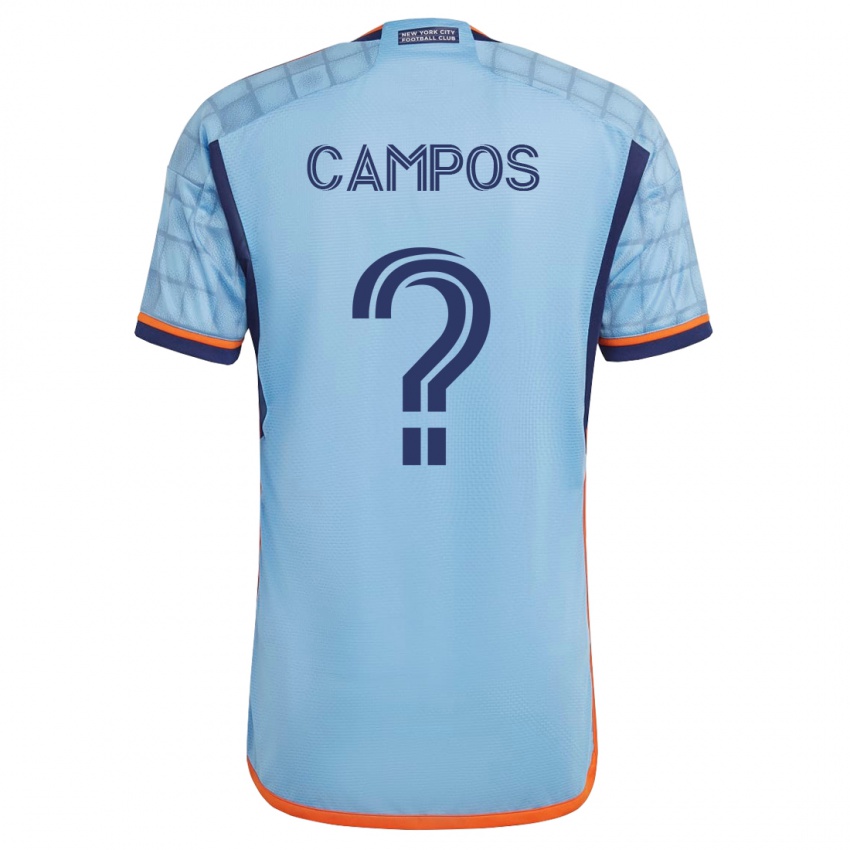 Niño Camiseta Adonis Campos #0 Azul 1ª Equipación 2023/24 La Camisa