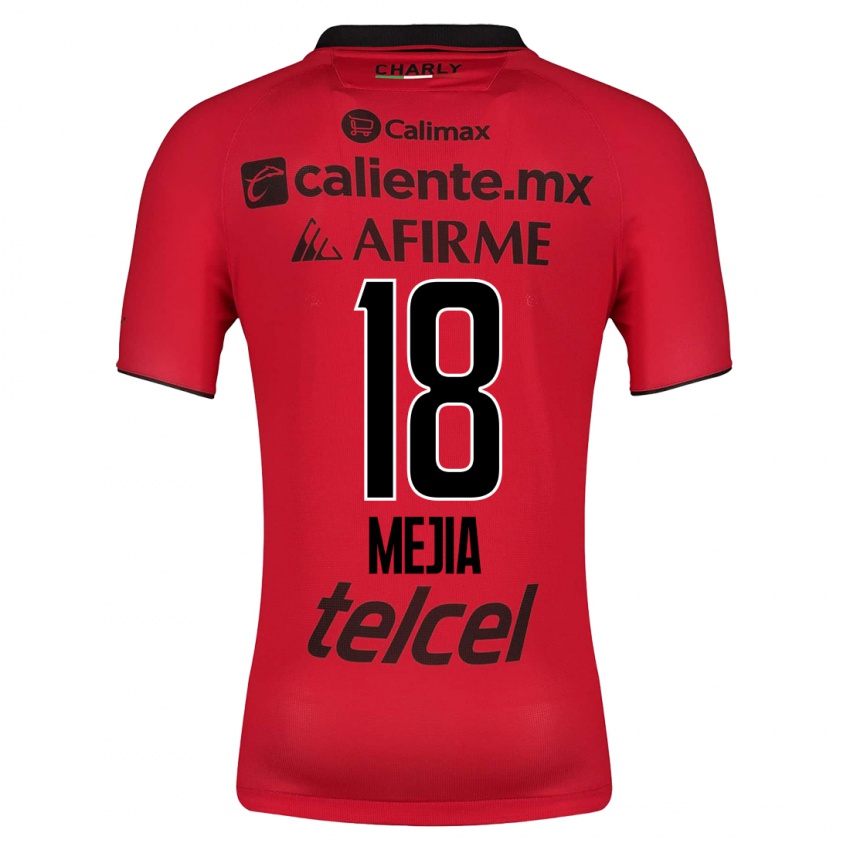 Niño Camiseta Aarón Mejía #18 Rojo 1ª Equipación 2023/24 La Camisa