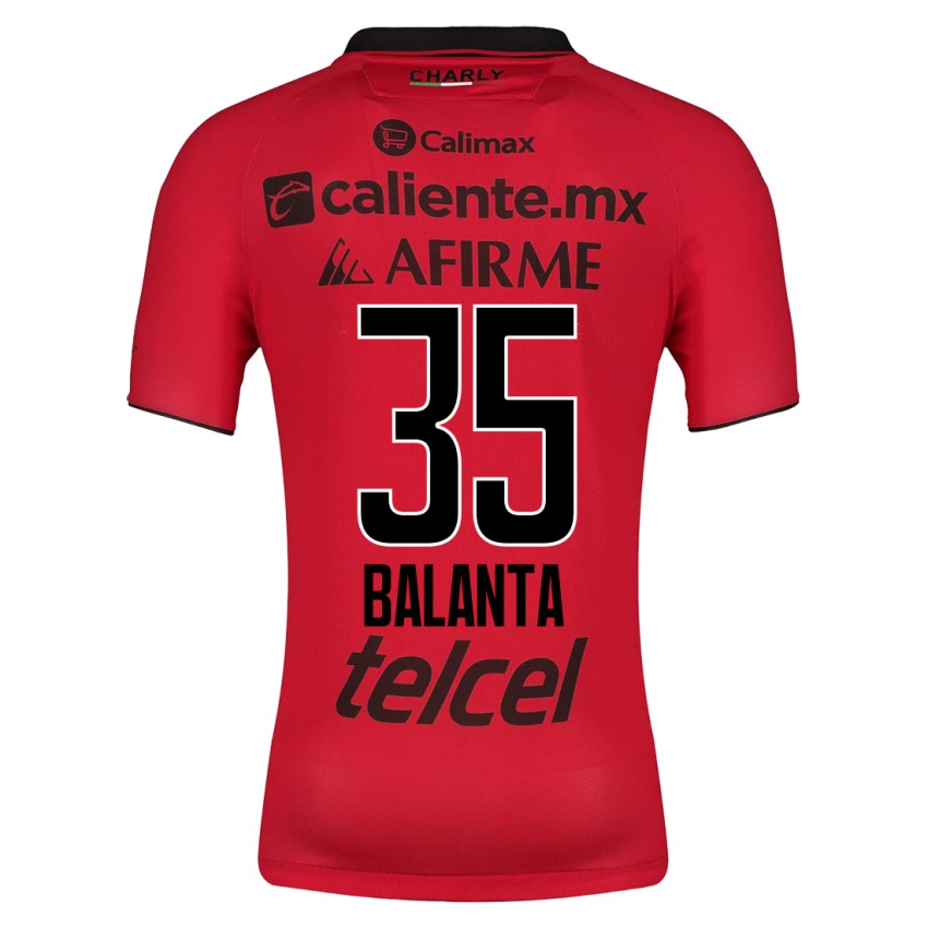 Niño Camiseta Kevin Balanta #35 Rojo 1ª Equipación 2023/24 La Camisa