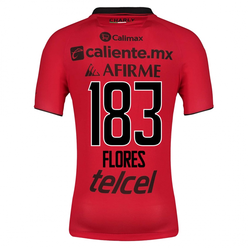 Niño Camiseta Abraham Flores #183 Rojo 1ª Equipación 2023/24 La Camisa