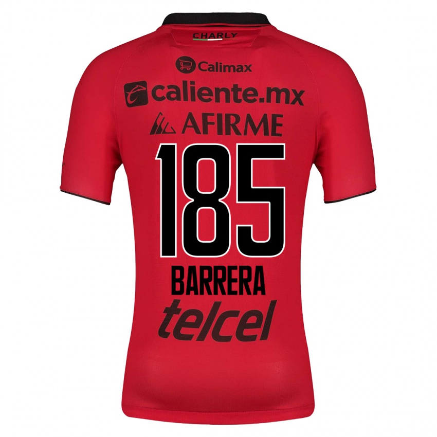Niño Camiseta Geonathan Barrera #185 Rojo 1ª Equipación 2023/24 La Camisa