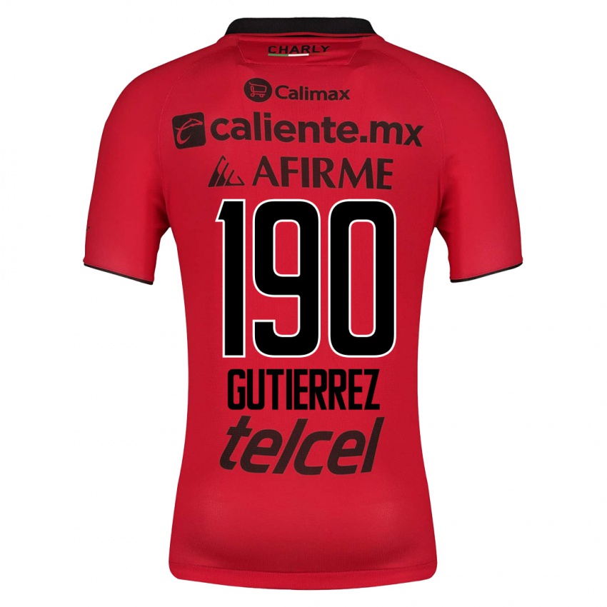 Niño Camiseta Dayán Gutiérrez #190 Rojo 1ª Equipación 2023/24 La Camisa