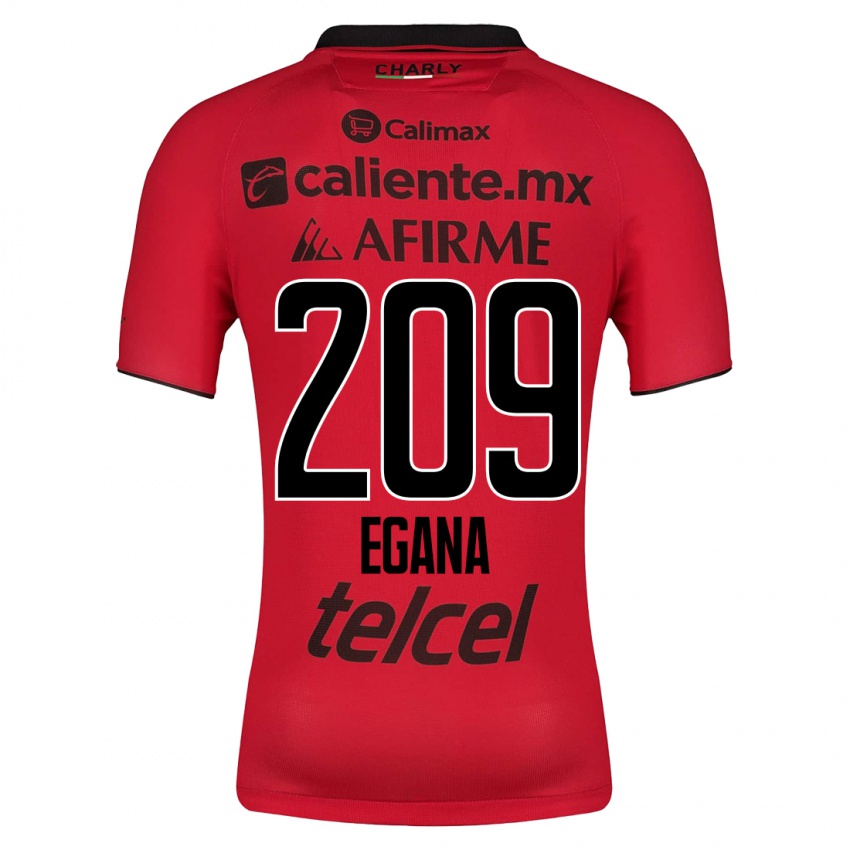 Niño Camiseta Arath Egaña #209 Rojo 1ª Equipación 2023/24 La Camisa