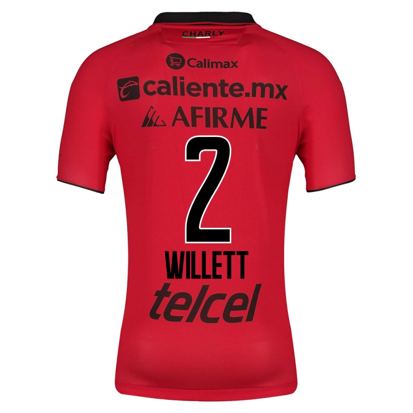 Niño Camiseta Adyson Willett #2 Rojo 1ª Equipación 2023/24 La Camisa