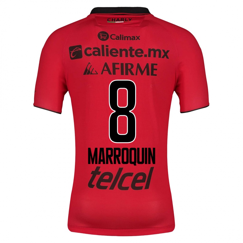 Niño Camiseta Ammanda Marroquin #8 Rojo 1ª Equipación 2023/24 La Camisa