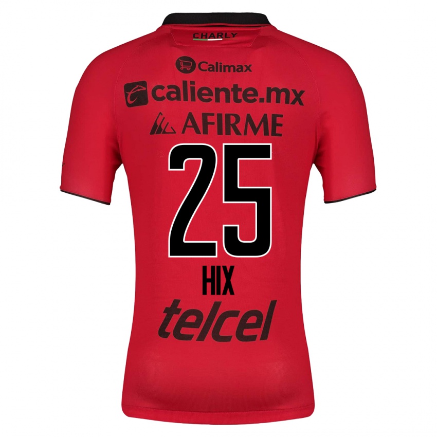 Niño Camiseta Angelina Hix #25 Rojo 1ª Equipación 2023/24 La Camisa