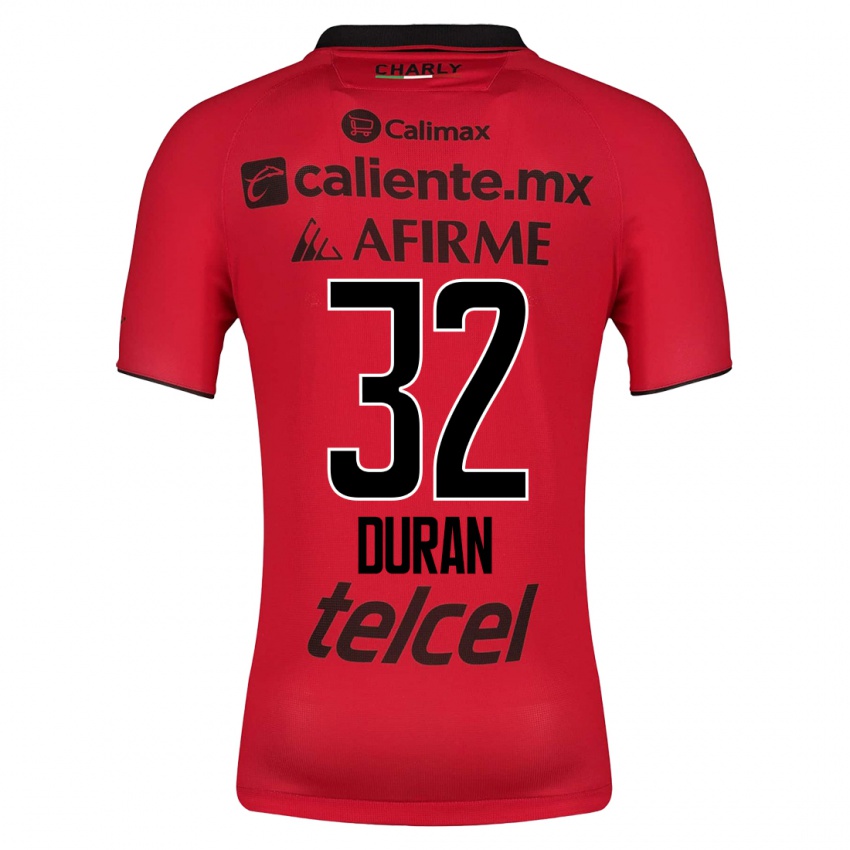Niño Camiseta Ailed Duran #32 Rojo 1ª Equipación 2023/24 La Camisa