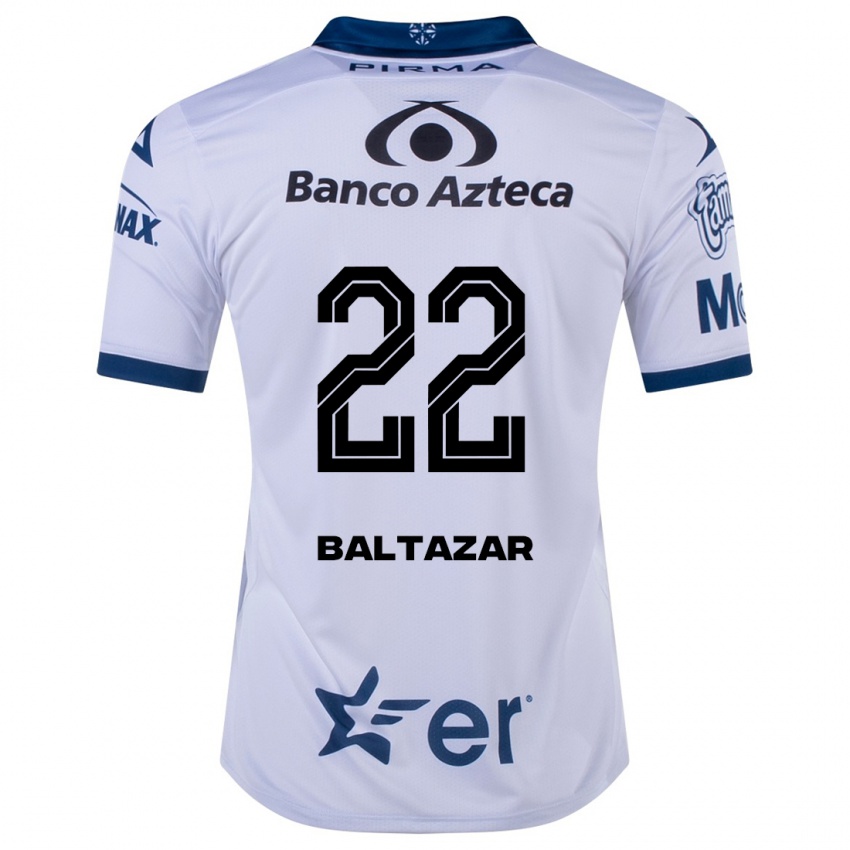 Niño Camiseta Carlos Baltazar #22 Blanco 1ª Equipación 2023/24 La Camisa