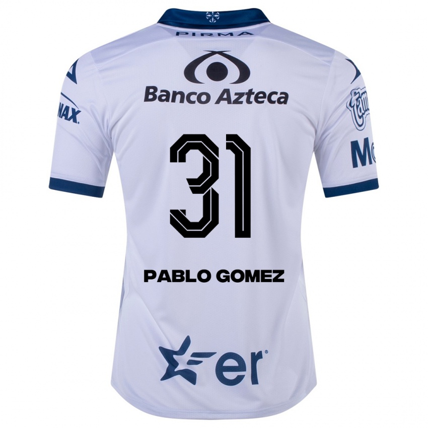 Niño Camiseta Juan Pablo Gómez #31 Blanco 1ª Equipación 2023/24 La Camisa