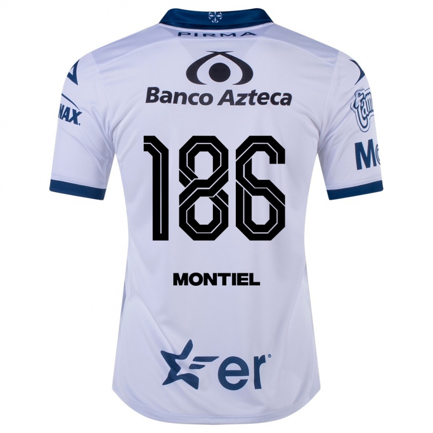 Niño Camiseta Santiago Montiel #186 Blanco 1ª Equipación 2023/24 La Camisa