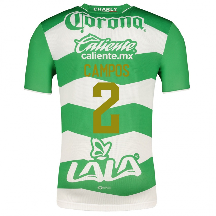 Niño Camiseta Omar Campos #2 Verde 1ª Equipación 2023/24 La Camisa