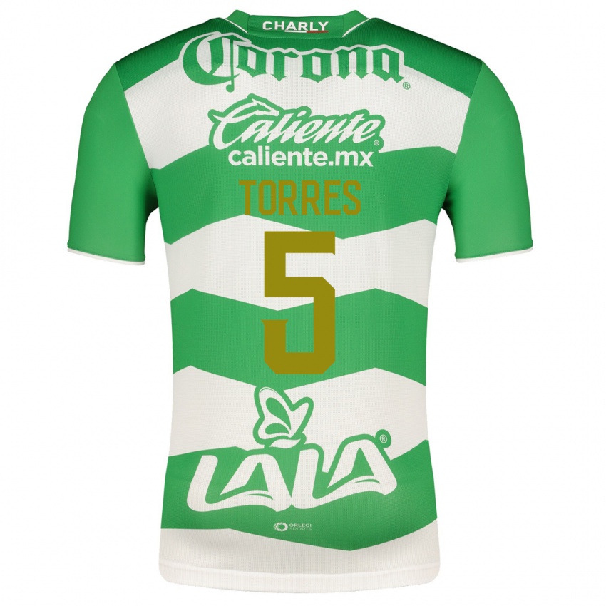 Niño Camiseta Félix Torres #5 Verde 1ª Equipación 2023/24 La Camisa