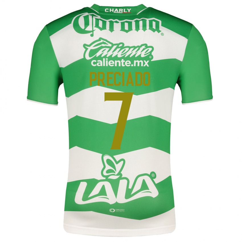 Niño Camiseta Harold Preciado #7 Verde 1ª Equipación 2023/24 La Camisa