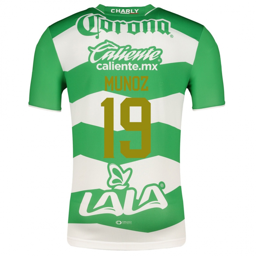 Niño Camiseta Santiago Muñoz #19 Verde 1ª Equipación 2023/24 La Camisa