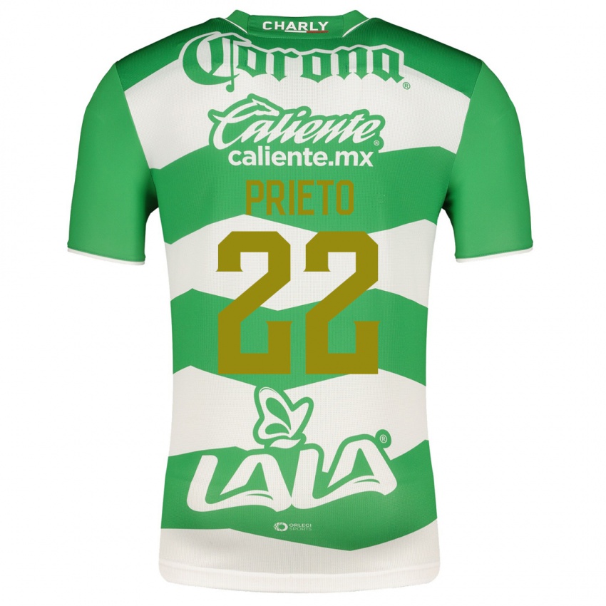 Niño Camiseta Ronaldo Prieto #22 Verde 1ª Equipación 2023/24 La Camisa