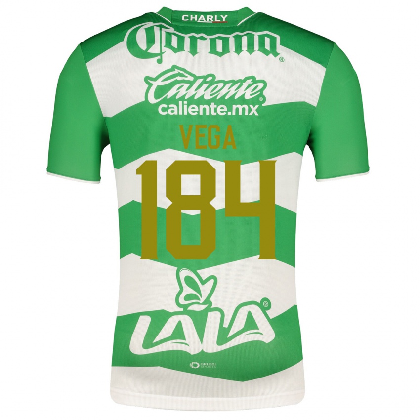 Niño Camiseta Luis Vega #184 Verde 1ª Equipación 2023/24 La Camisa