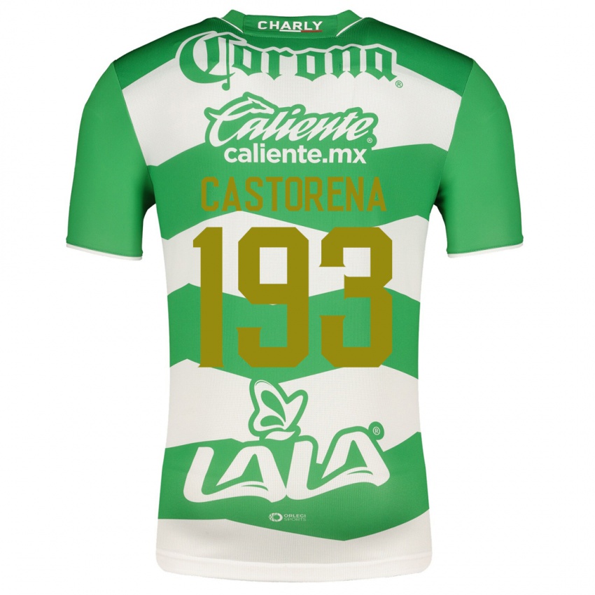 Niño Camiseta Damián Castorena #193 Verde 1ª Equipación 2023/24 La Camisa