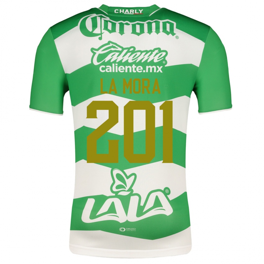 Niño Camiseta Luis De La Mora #201 Verde 1ª Equipación 2023/24 La Camisa