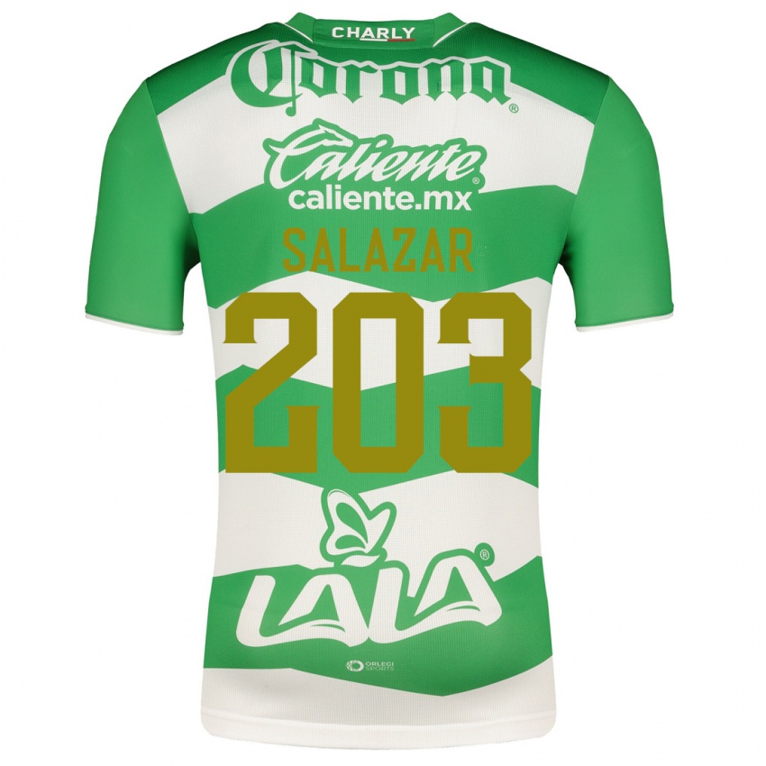 Niño Camiseta Roberto Salazar #203 Verde 1ª Equipación 2023/24 La Camisa