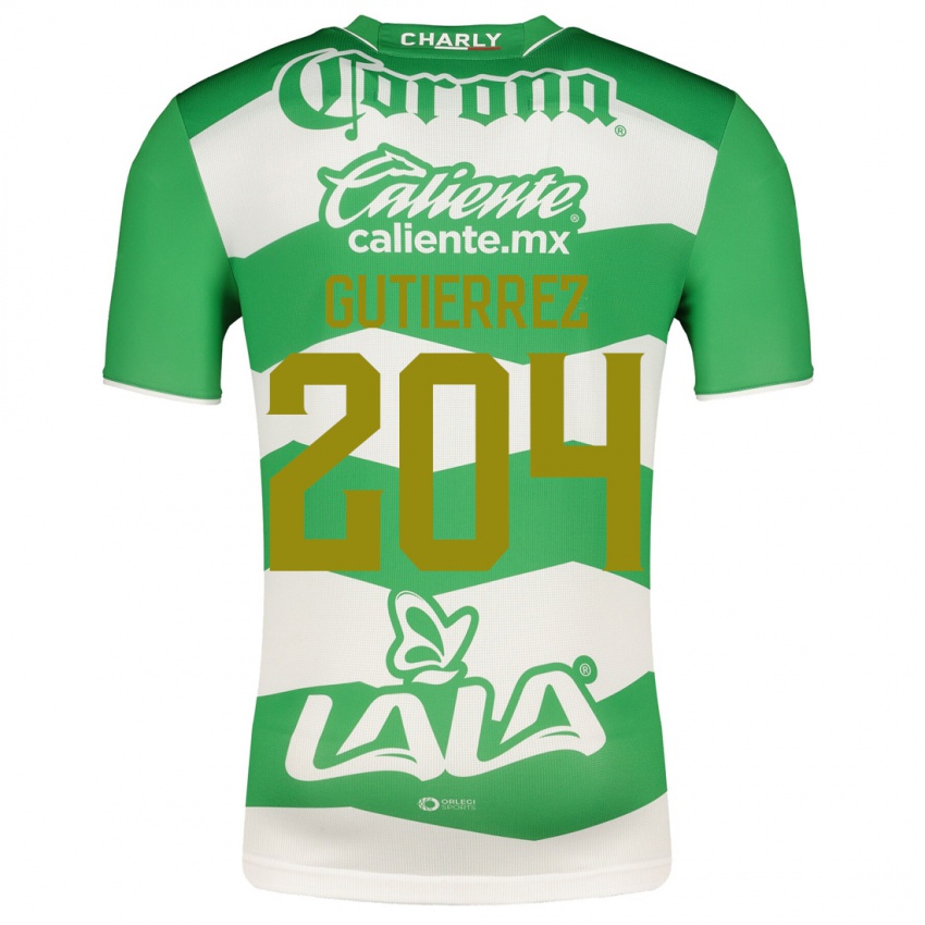 Niño Camiseta Gabriel Gutiérrez #204 Verde 1ª Equipación 2023/24 La Camisa