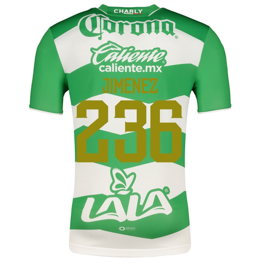 Niño Camiseta Tahiel Jiménez #236 Verde 1ª Equipación 2023/24 La Camisa