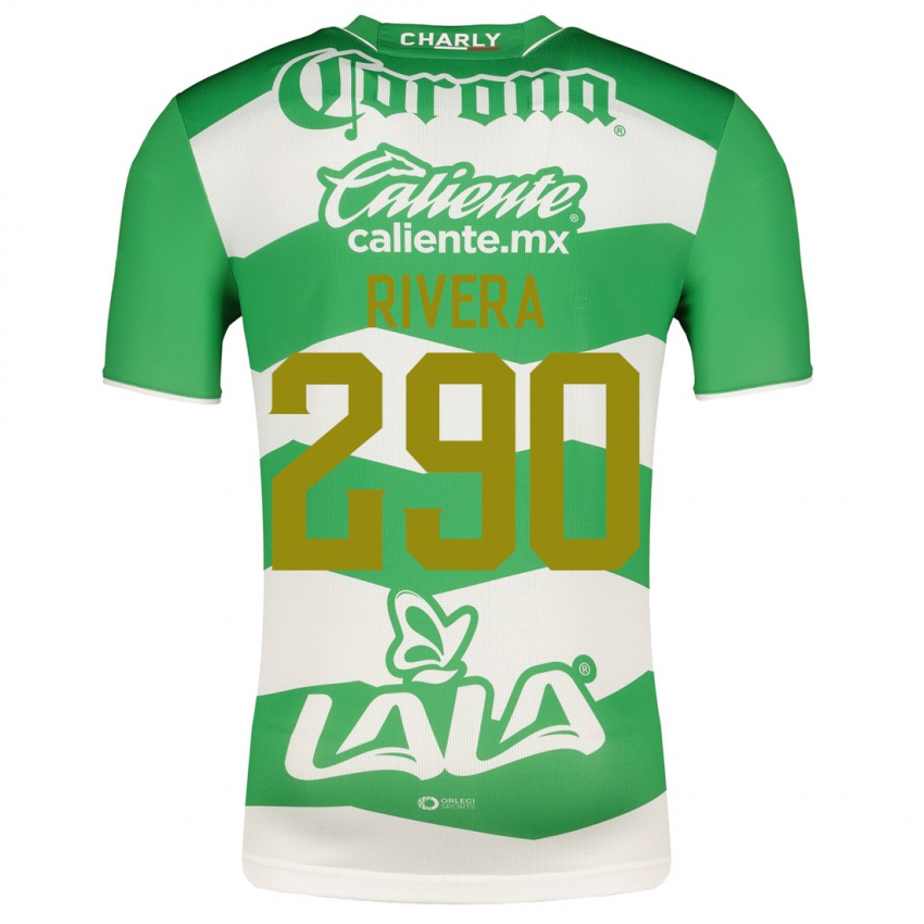 Niño Camiseta Ángel Rivera #290 Verde 1ª Equipación 2023/24 La Camisa
