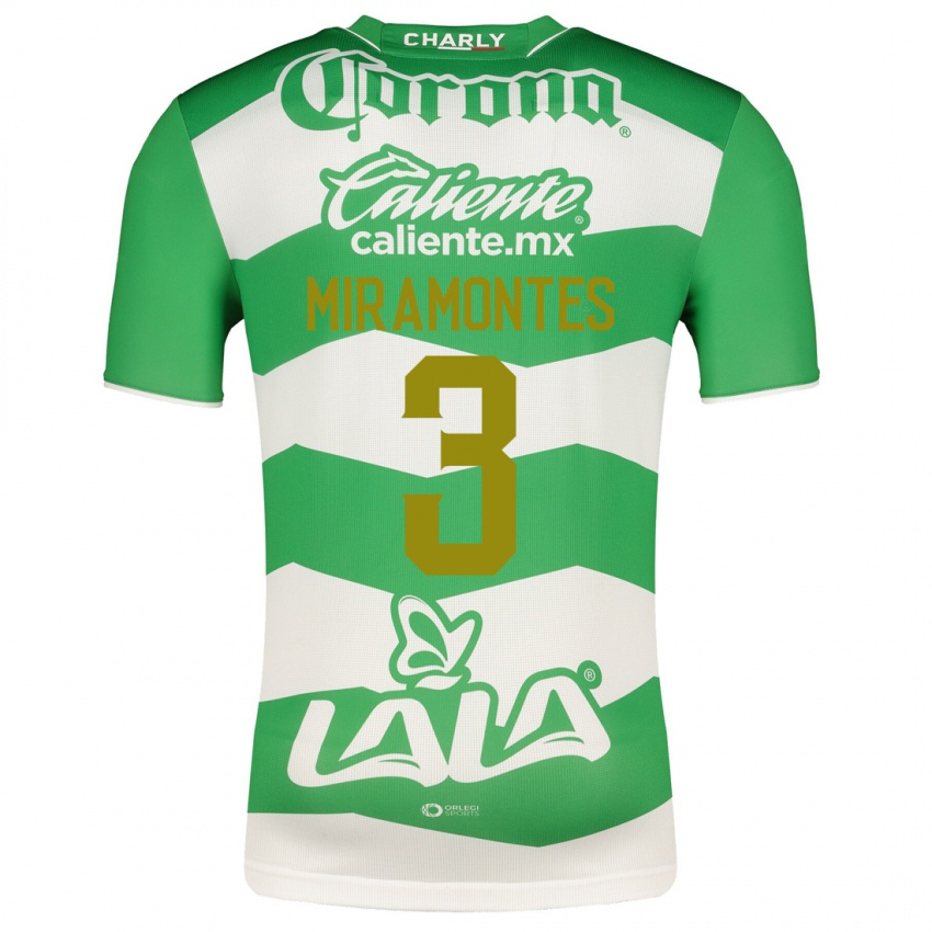 Niño Camiseta Natalia Miramontes #3 Verde 1ª Equipación 2023/24 La Camisa