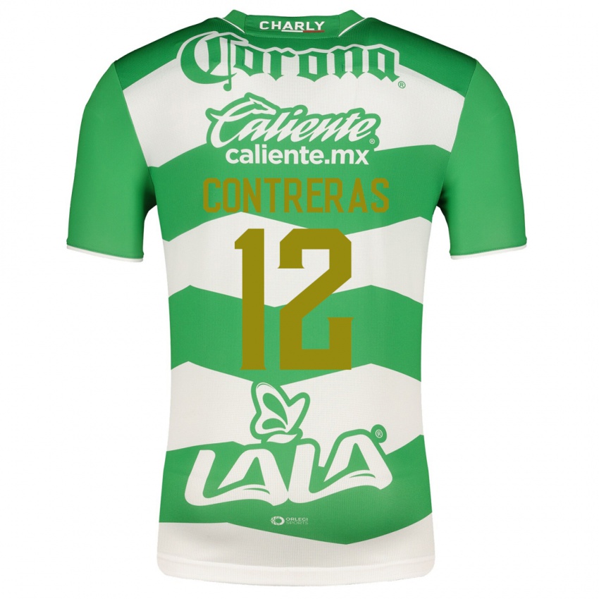 Niño Camiseta Karol Contreras #12 Verde 1ª Equipación 2023/24 La Camisa