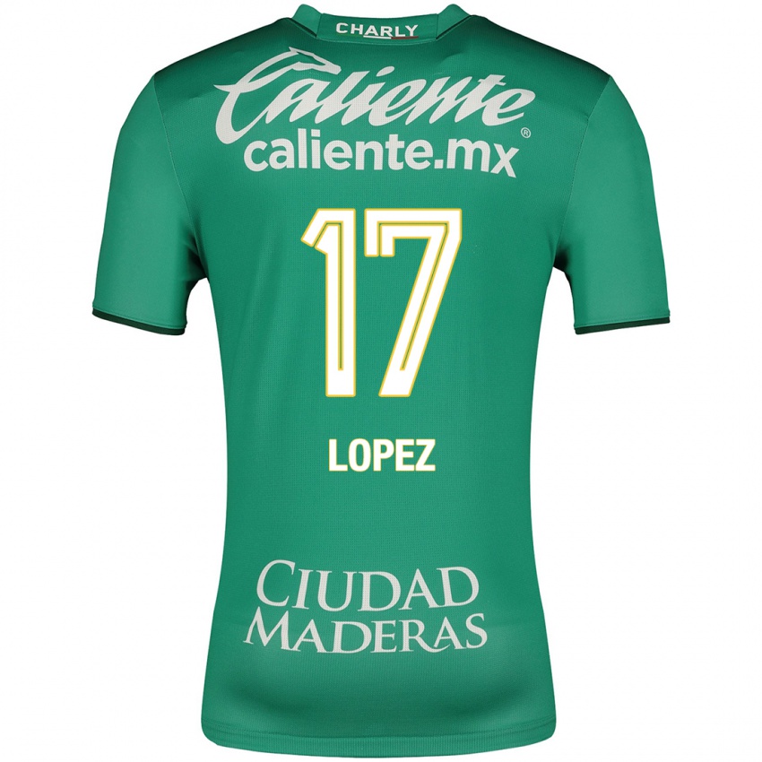 Niño Camiseta Nicolas Lopez #17 Verde 1ª Equipación 2023/24 La Camisa