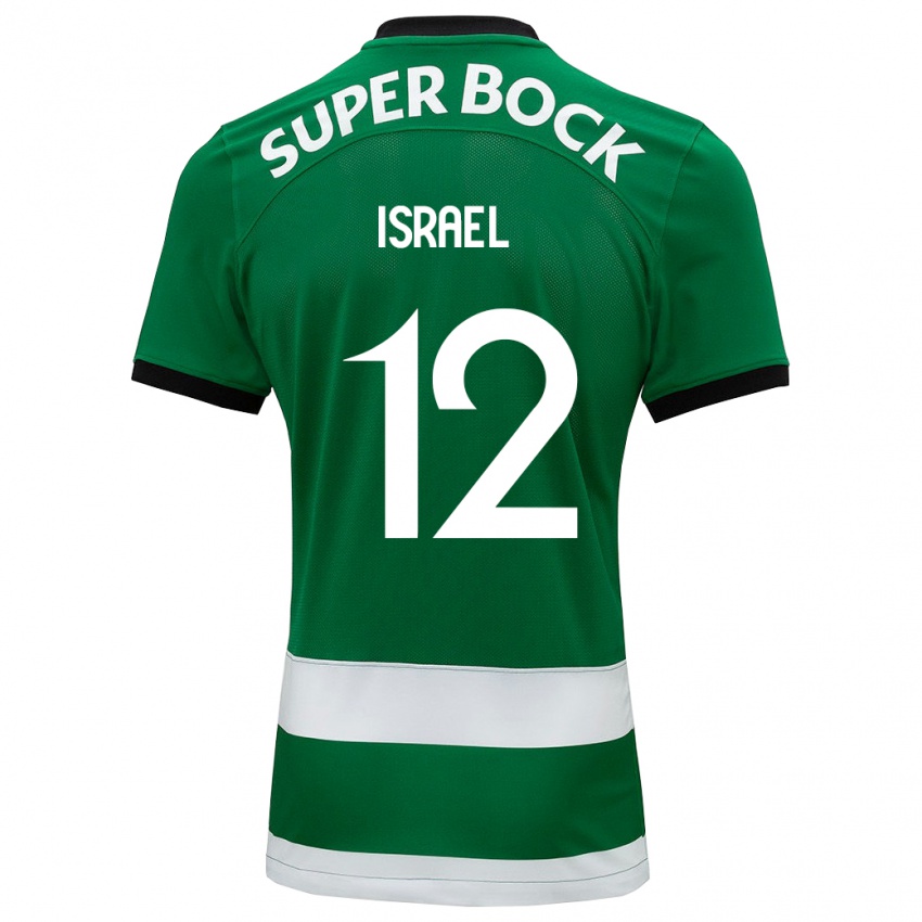 Niño Camiseta Franco Israel #12 Verde 1ª Equipación 2023/24 La Camisa