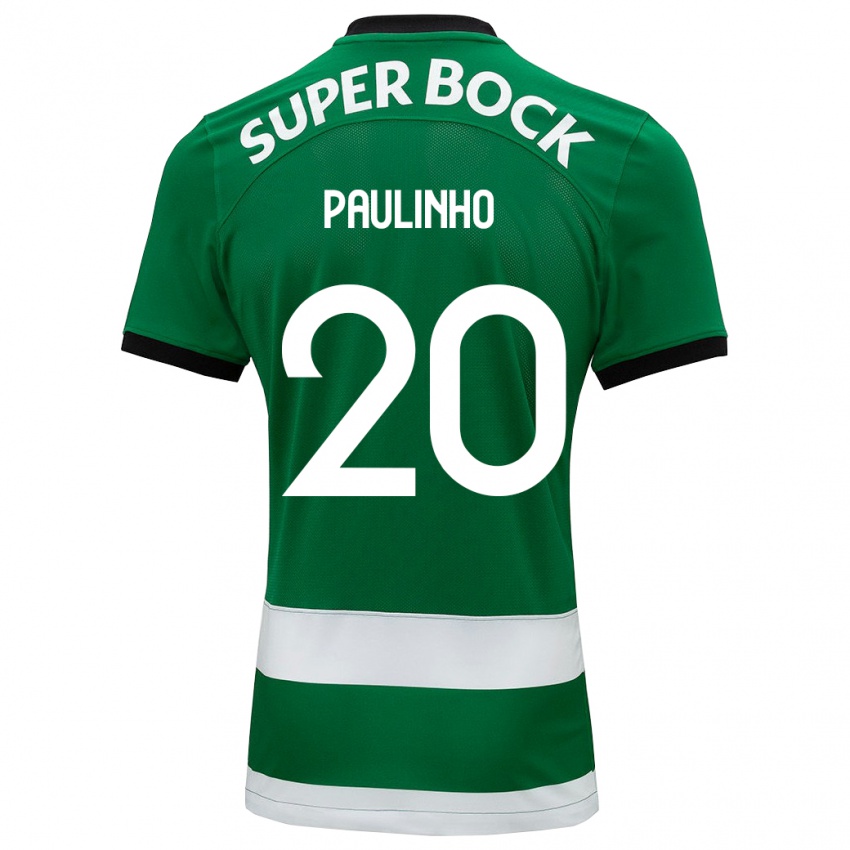 Niño Camiseta Paulinho #20 Verde 1ª Equipación 2023/24 La Camisa
