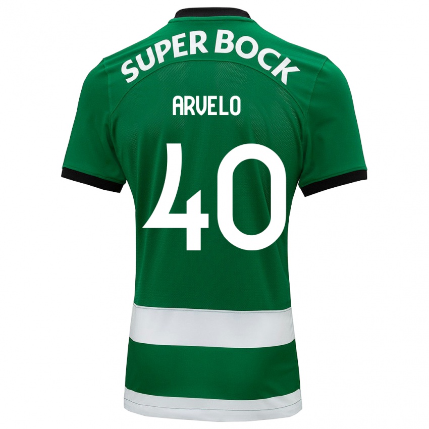 Niño Camiseta Adam Arvelo #40 Verde 1ª Equipación 2023/24 La Camisa