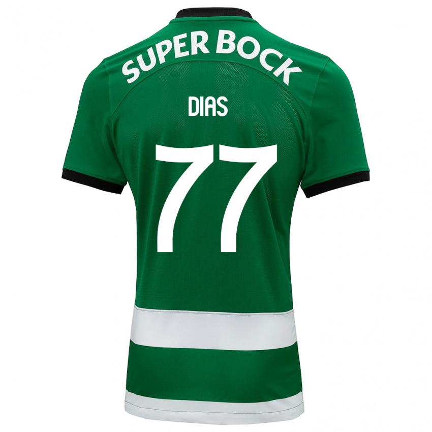 Niño Camiseta Lucas Dias #77 Verde 1ª Equipación 2023/24 La Camisa