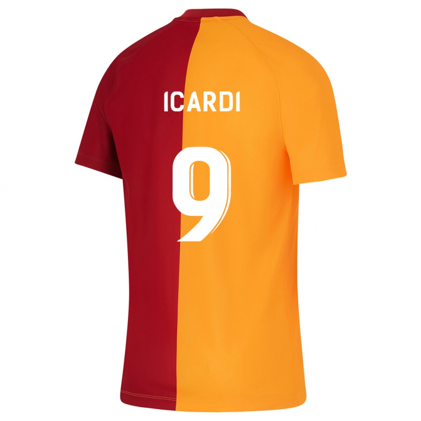 Niño Camiseta Mauro Icardi #9 Naranja 1ª Equipación 2023/24 La Camisa