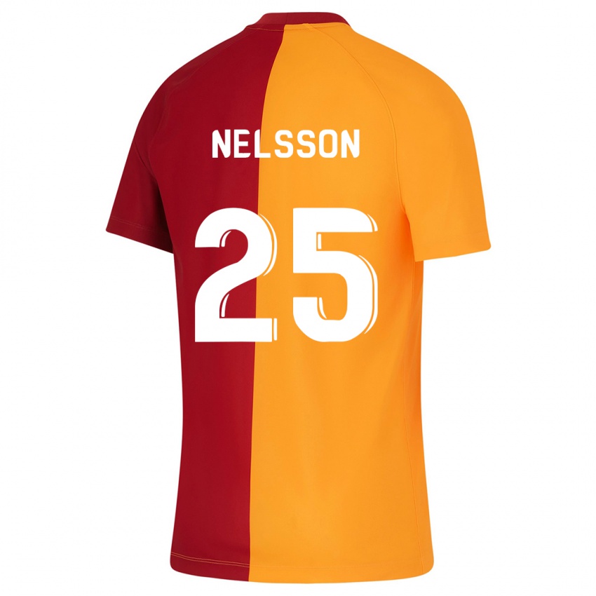 Niño Camiseta Victor Nelsson #25 Naranja 1ª Equipación 2023/24 La Camisa