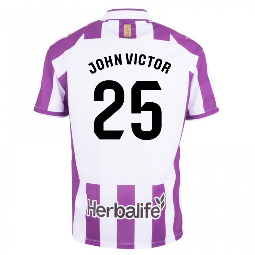 Niño Camiseta John Victor #25 Morado 1ª Equipación 2023/24 La Camisa