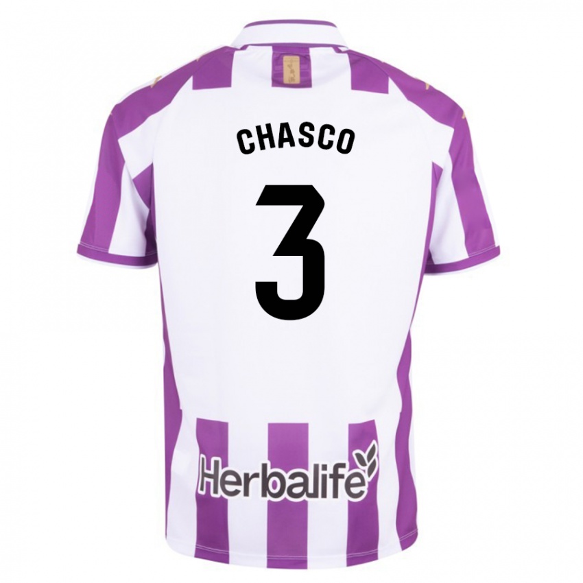 Niño Camiseta Raúl Chasco #3 Morado 1ª Equipación 2023/24 La Camisa