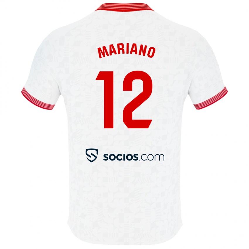 Niño Camiseta Mariano Diaz #12 Blanco 1ª Equipación 2023/24 La Camisa