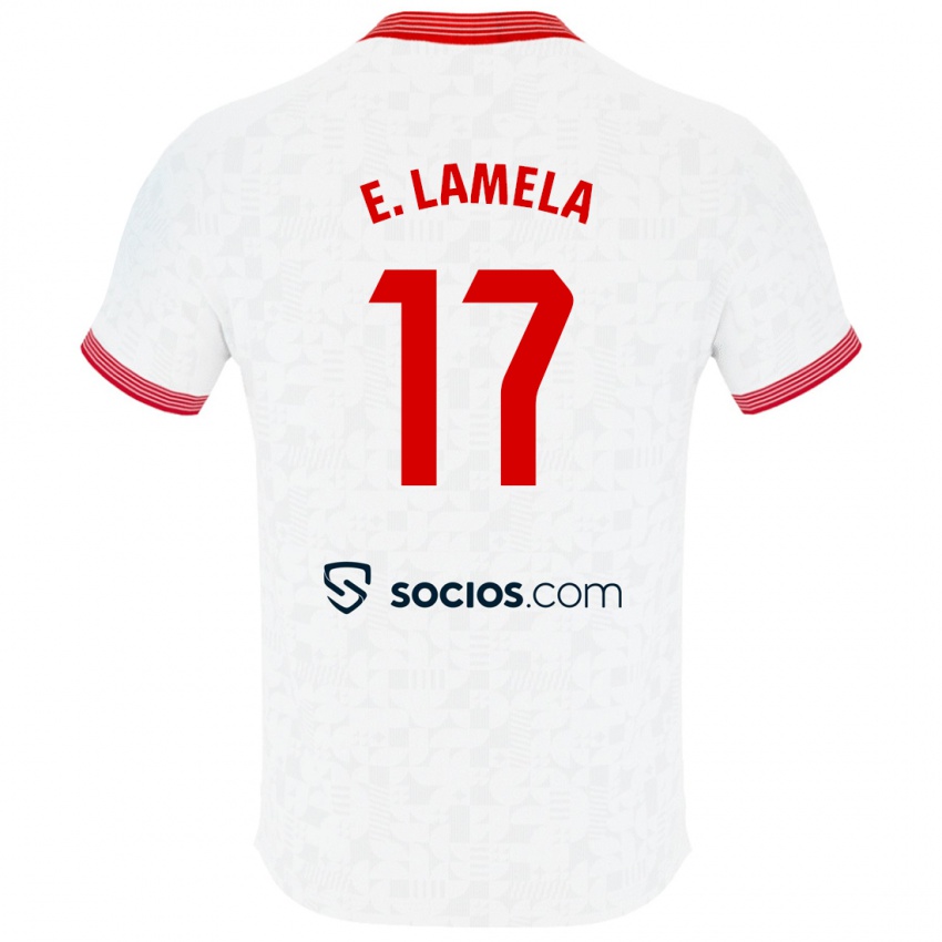 Niño Camiseta Erik Lamela #17 Blanco 1ª Equipación 2023/24 La Camisa