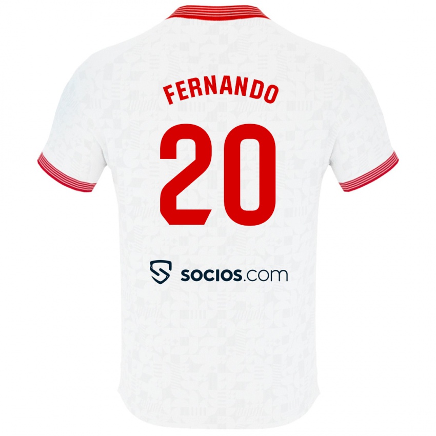 Niño Camiseta Fernando #20 Blanco 1ª Equipación 2023/24 La Camisa