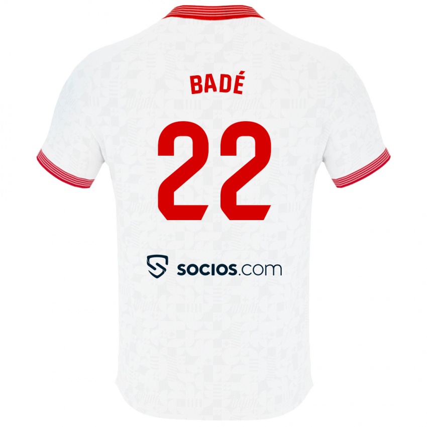 Niño Camiseta Loïc Badé #22 Blanco 1ª Equipación 2023/24 La Camisa