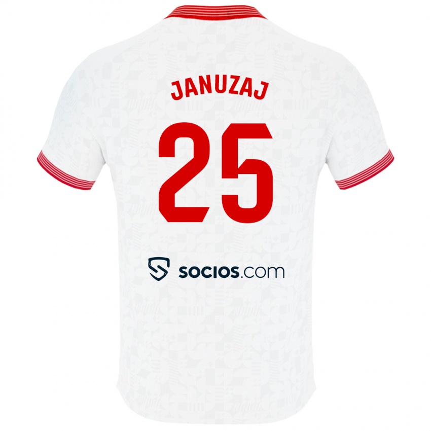 Niño Camiseta Adnan Januzaj #25 Blanco 1ª Equipación 2023/24 La Camisa