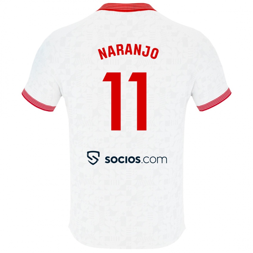 Niño Camiseta Mario Naranjo #11 Blanco 1ª Equipación 2023/24 La Camisa