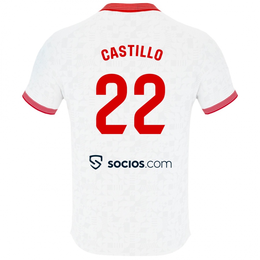 Niño Camiseta José Castillo #22 Blanco 1ª Equipación 2023/24 La Camisa