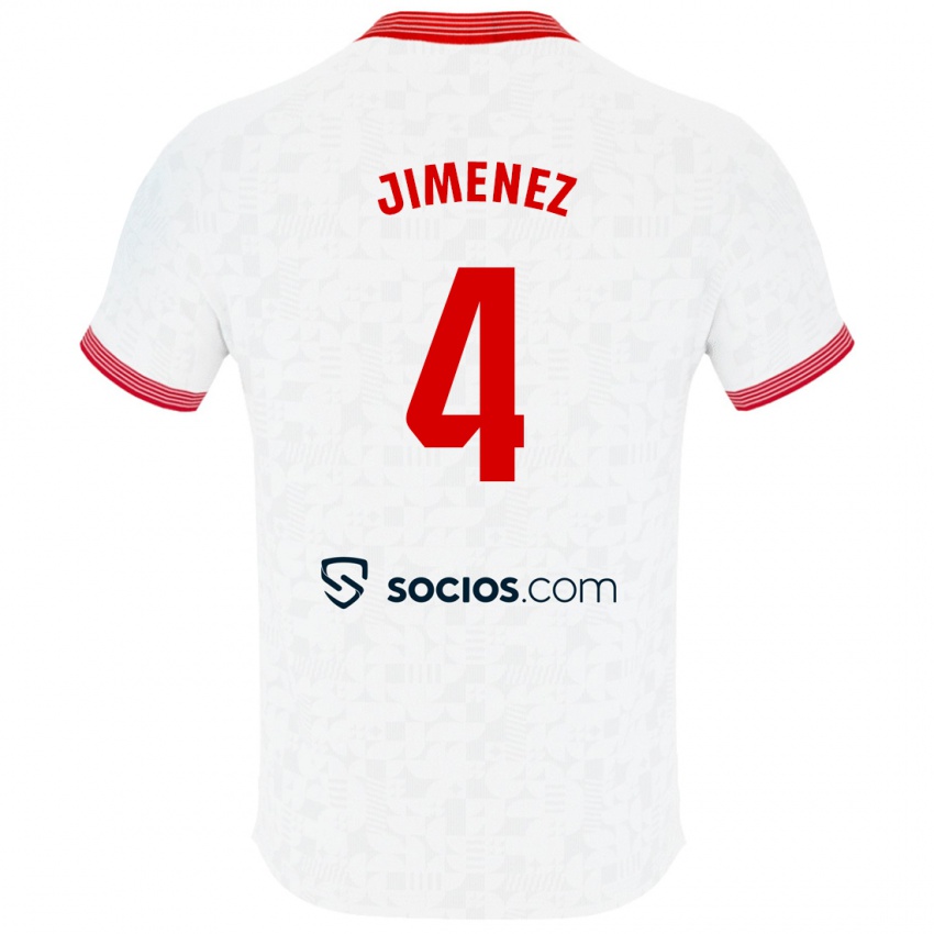 Niño Camiseta Diego Jiménez #4 Blanco 1ª Equipación 2023/24 La Camisa