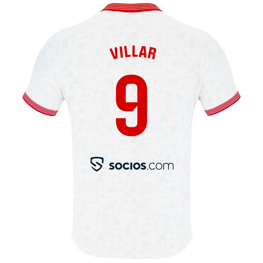 Niño Camiseta Iker Villar #9 Blanco 1ª Equipación 2023/24 La Camisa