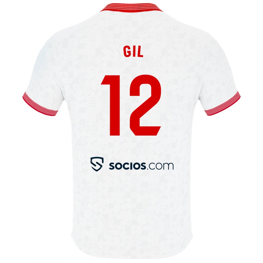 Niño Camiseta Dani Gil #12 Blanco 1ª Equipación 2023/24 La Camisa