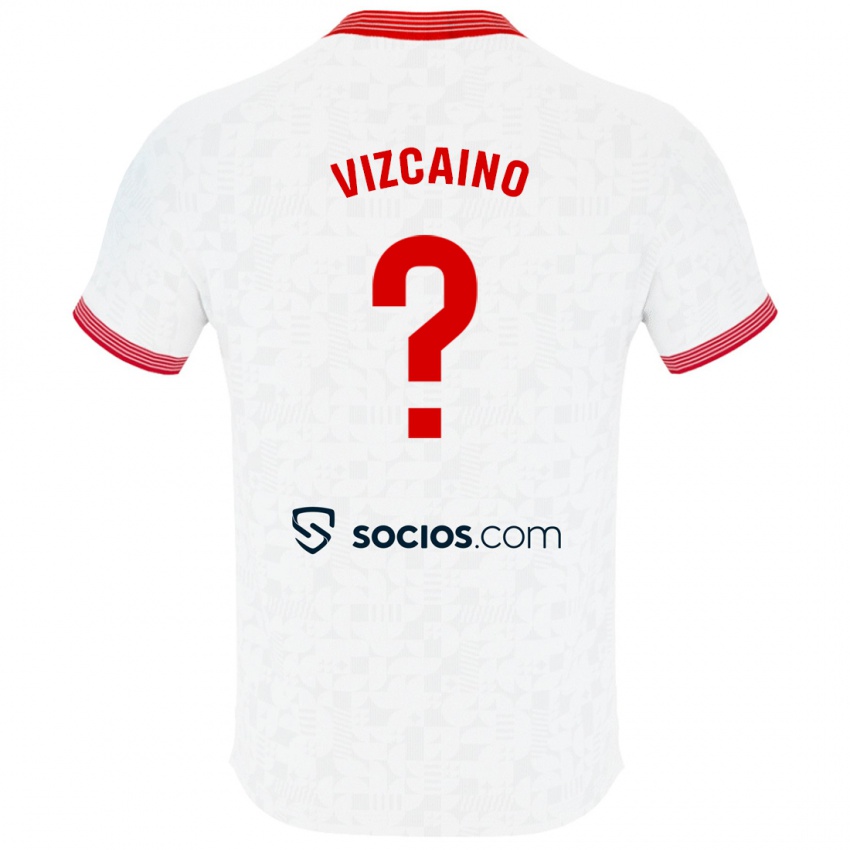 Niño Camiseta Nacho Vizcaíno #0 Blanco 1ª Equipación 2023/24 La Camisa