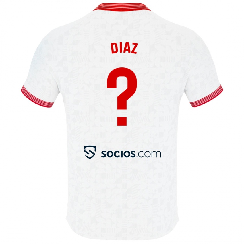 Niño Camiseta Álvaro Díaz #0 Blanco 1ª Equipación 2023/24 La Camisa