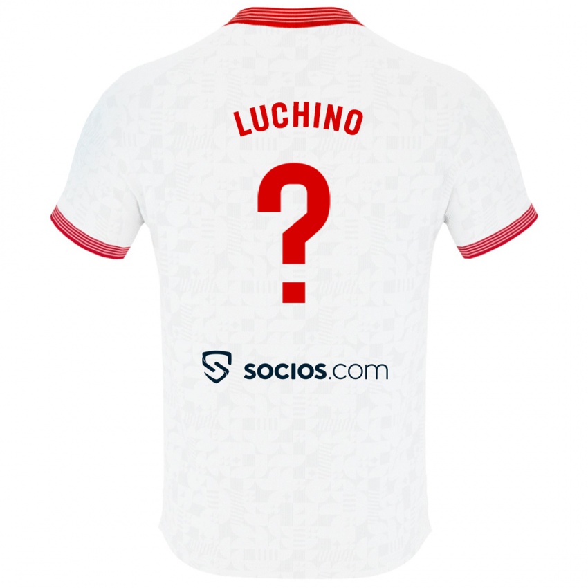 Niño Camiseta Lorenzo Luchino #0 Blanco 1ª Equipación 2023/24 La Camisa